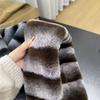 Soft Plush Cross Scarf Thick Fluffy Muffler Warm Tippet Faux Fur Collar  Skiing Resort