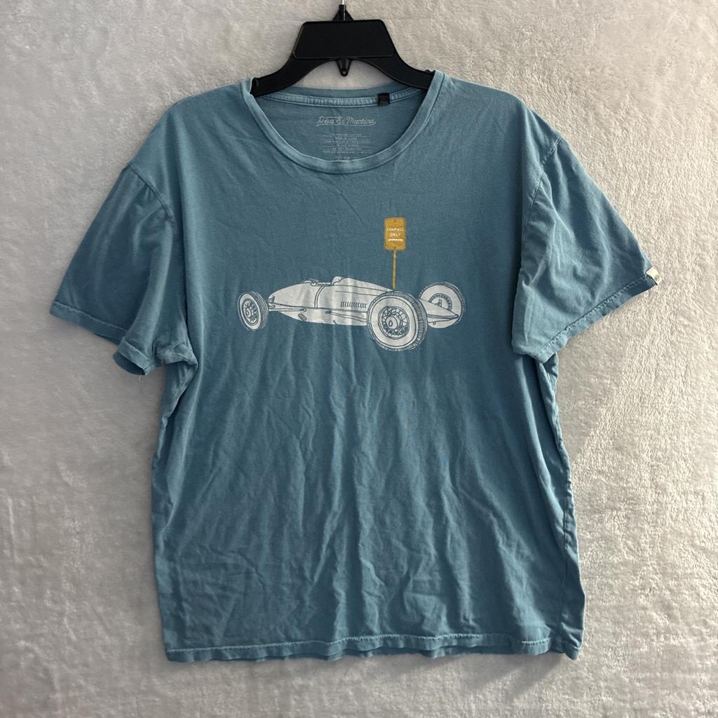 Desus Ex Machina Mens T Shirt Blue Graphic XL Cotton Crew Neck Short Sleeve