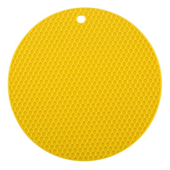 Силиконовая сотовая круглая подставка для кастрюли, термоизоляционный коврик, легко моется, противоскользящий дизайн, пищевая подставка под горячее