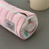 Pink Pen Bag Soft Touch Storage Bag Multifunctional Pencil Case  School Office
