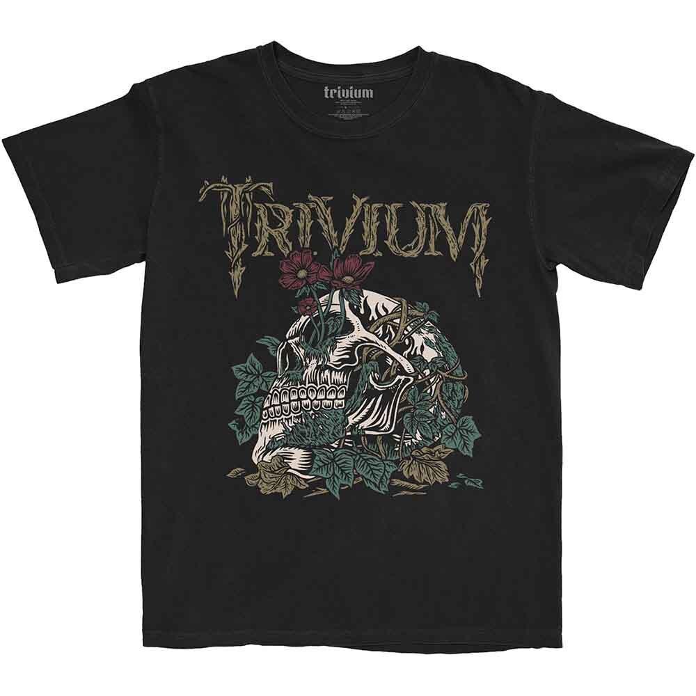 Trivium T Shirt Skelly Flower Band Logo Official Mens Black L