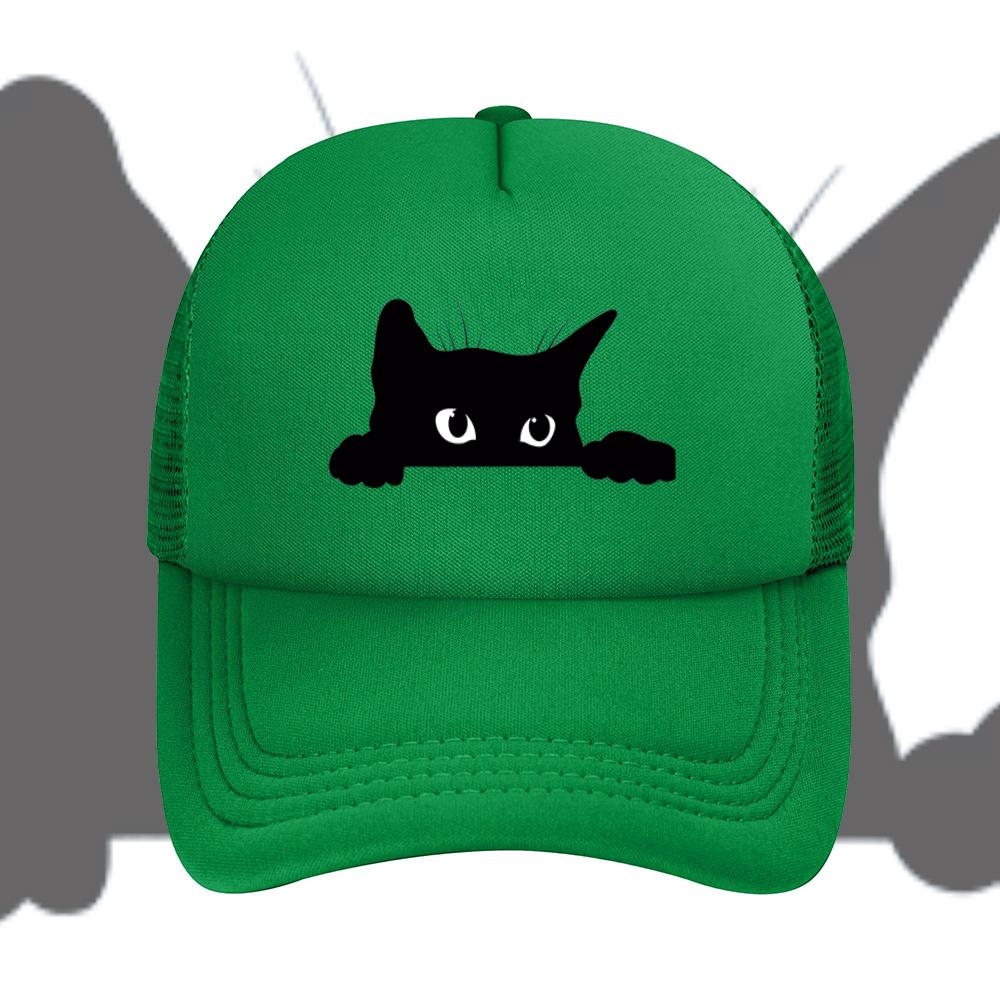 Cat peek eyes black silhouette Baseball Cap Anime Graphic Hats Adult Unisex Women Sports Outdoor