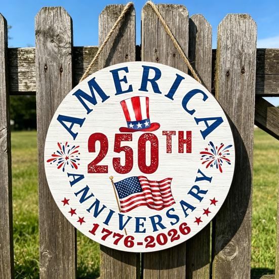 Деревянная табличка на дверь к 250-летию США 1776-2026 250 Лет Свободы Патриотическая подвесная табличка для 4 июля Дня Независимости Входная дверь Крыльцо дома