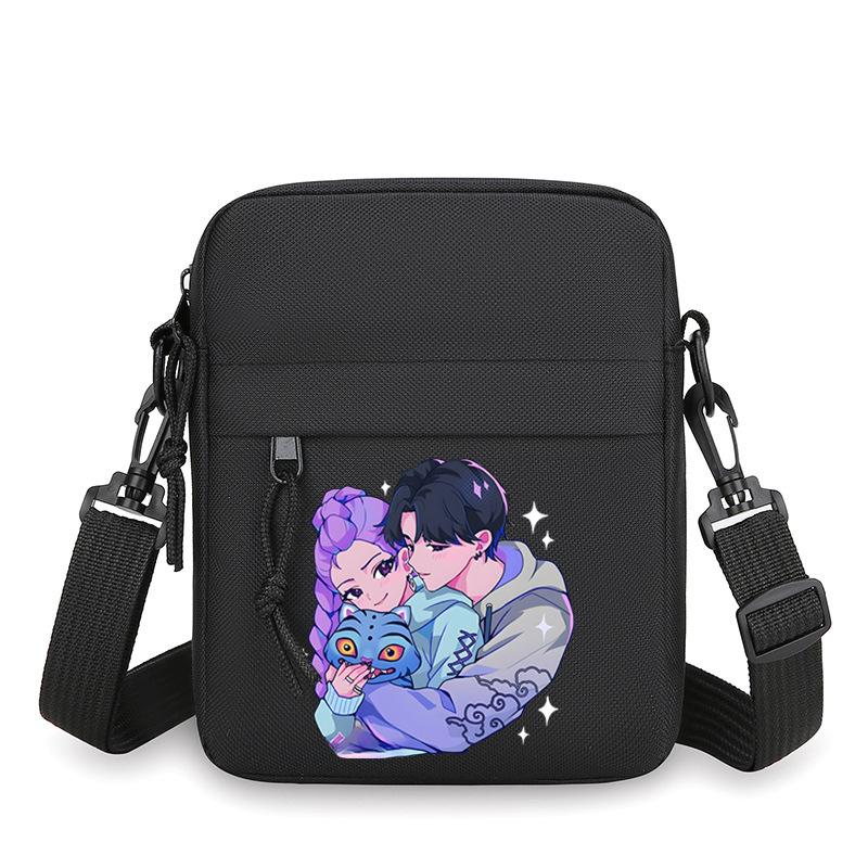 Animation Cartoon Peripheral Simple Multi-Function Portable Mini Square Bag Men'S Casual Shoulder Messenger Bag