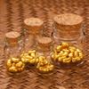 Golden Bean Transparent Mini Storage Bottle: Small Glass Jar for Gold Beans