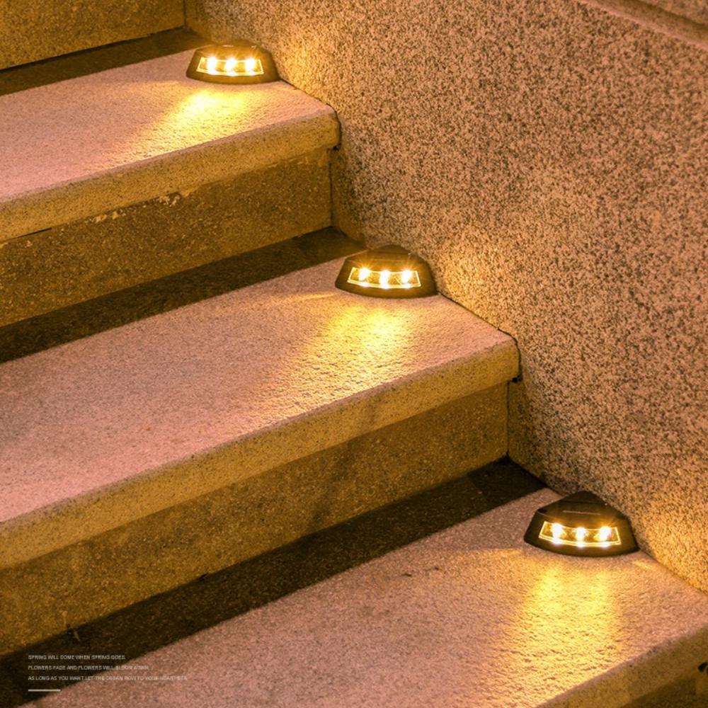 4PCS Solar Step Lamp Outdoor Home Garden Staircase Patio Lights Steps Walkway Lights Solar Lamp Outdoor LED Decorative Lights