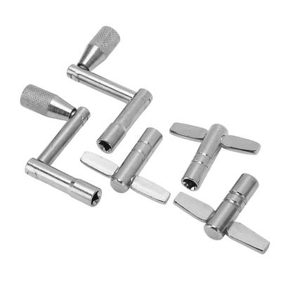 5PCS Metal Drum Tuning Key Silver Percussion Hardware Tool Premium Drum Key Pack For Drummers
