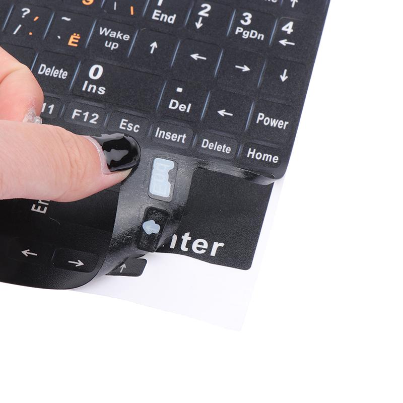 1 шт. Наклейки на клавиатуру полного размера Буквы Алфавит Раскладка Наклейка Наклейки на клавиши Для ноутбука Настольного ПК Чехол для клавиатуры