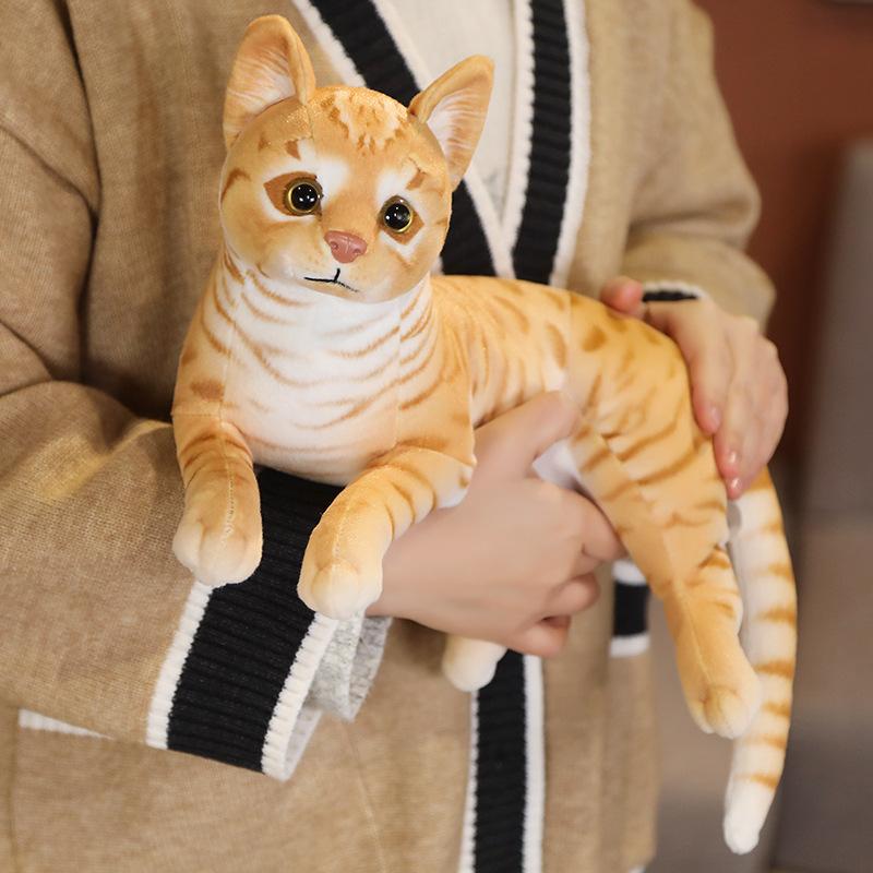 Мягкая игрушка-кошка, реалистичная, плюшевая, имитация американской короткошерстной, очаровательная кукла-кошка, игрушки для питомцев, декор для дома, подарок, предназначенный для девочек, дата рождения