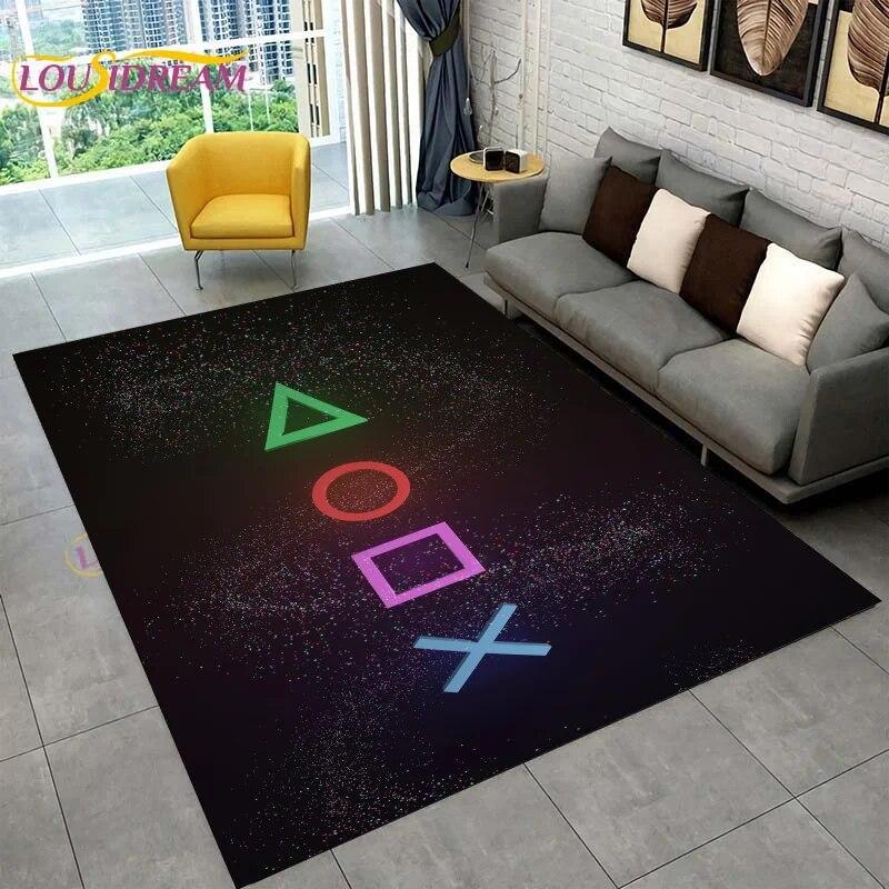 Cartoon Gamer Game Controller Area Rugs,Large Carpet Rug for Living Room Children's Room,Kids Play Crawl Non-slip Floor Mat Gift