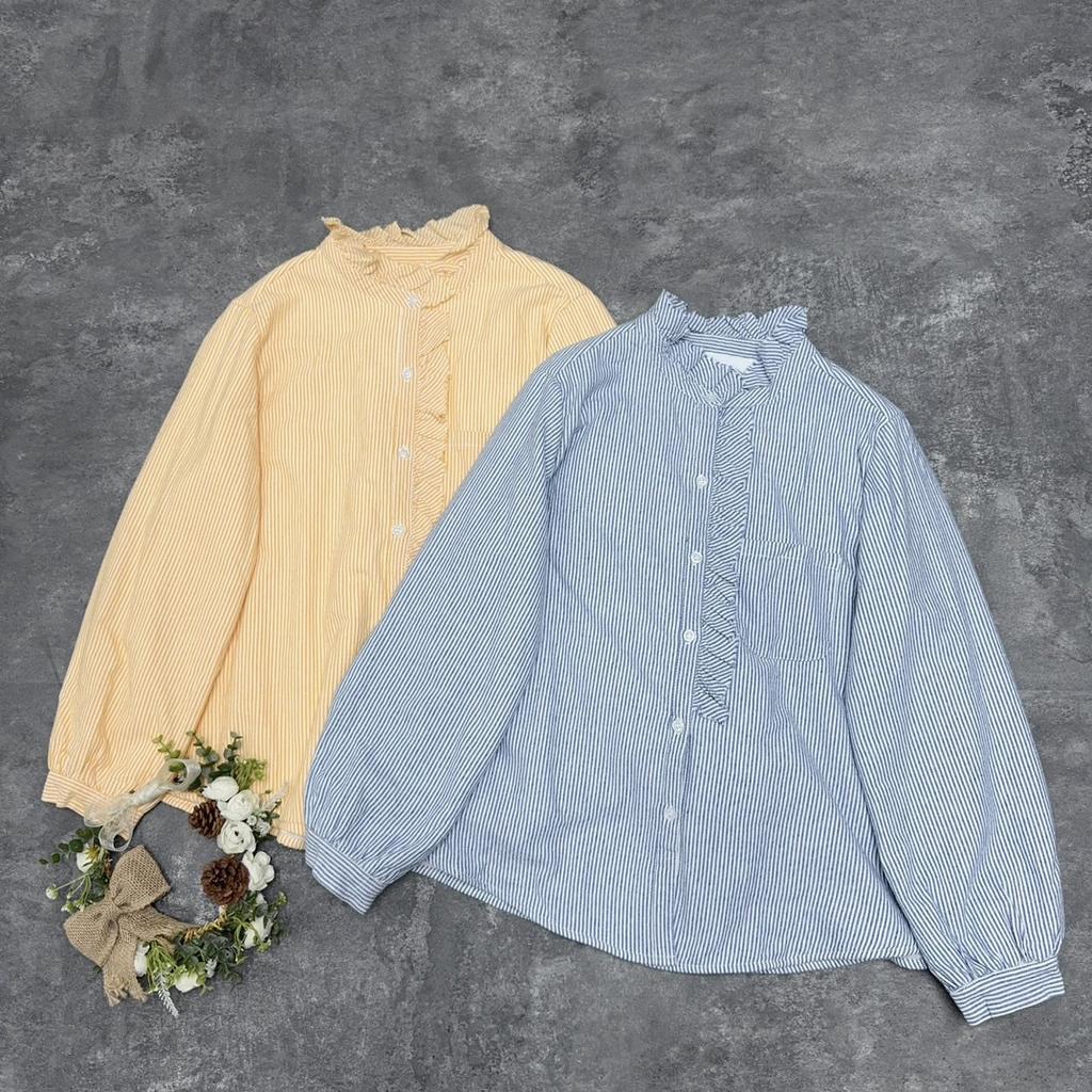 Johnature Зимняя японская рубашка в полоску с воротником-грибком и бархатом, женская свободная зимняя хлопковая кофточка с длинным рукавом, утолщенные топы