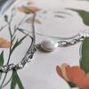 Silver Necklace with Natural Baroque Pearls, Item Weight 5.86 G (2187264)