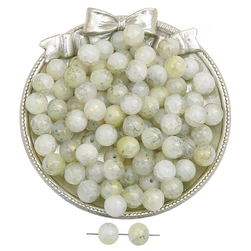 20 шт. 10 мм Необычные хрустальные стеклянные круглые бусины с потрескиванием для браслета и ожерелья DIY аксессуары для изготовления ювелирных изделий