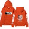 Attack on Titan Levi Ackerman Hoodie, Survey Corps Cherry Blossom Anime Print Pullover Sweatshirt Unisex Streetwear