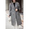 Light Luxury Herringbone 90 Wool Coat, Vicuña Trench Coat Double-breasted Medium and Long Coat, Spring and Autumn Women's Clothing