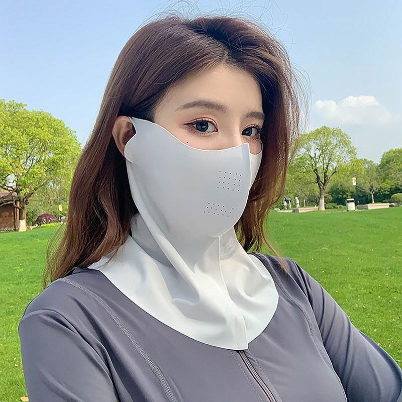 Unisex Uv Protection Outdoor Neck Wrap Cover Sports Sun Proof Bib Ice Silk Mask Face Cover Neck Wrap Cover Sunscreen Face Scarf