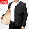 Men's Short Winter Coat: Fleece-Lined, Thickened Down Cotton Jacket for Mid-Aged & Elderly - Plus Size Warm Dad's Outfit