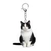 Cartoon Cat Shape Keychain 2D Acrylic Cat Charm Keyring Keys Parties Versatile Keychain Bag Charm Accessory