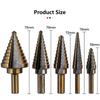 5 шт. ступенчатых сверл, прямых пазов, пагод, сверл, конусных сверл по металлу, открывателей отверстий 3/16" 1/2" 1/4" 3/4" 1-3/8" 7/8" 1/8"