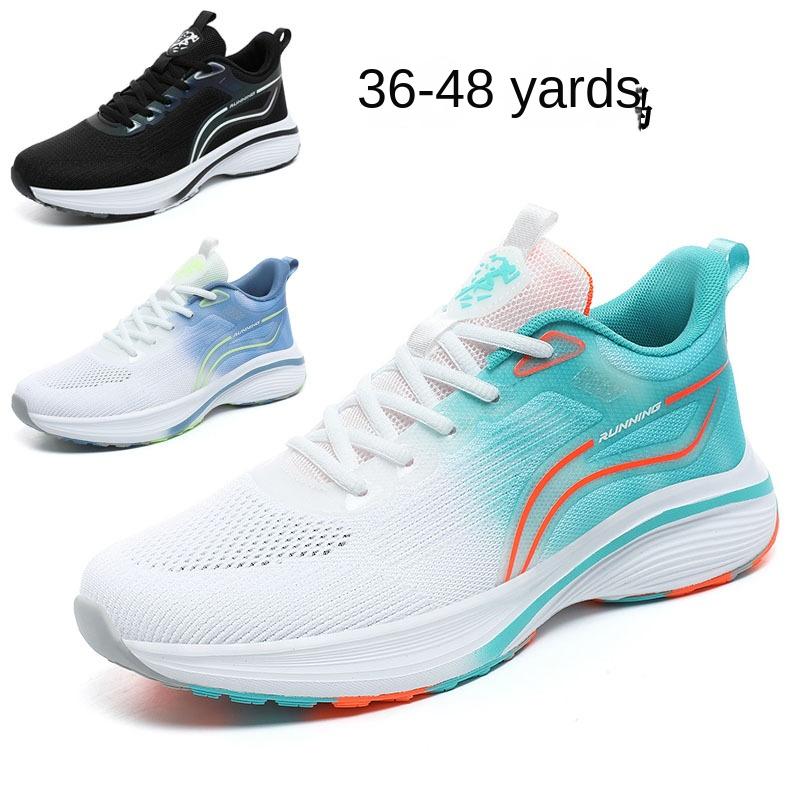 Мужская повседневная спортивная обувь Toe Fly Дышащая сетчатая подкладка Шнуровка EVA Бег Большие размеры 46 47 48