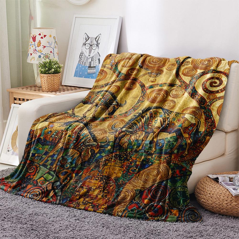 1 шт. Фланелевое одеяло с принтом «Инопланетянин на Земле», Высококачественное, Удобное для всех сезонов, Декор для дома, Тепло и уют, Идеально для Рождественских подарков