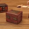 Exquisite European Vintage Wooden Small Storage Box Creative Badge Brooch Jewelry Box Imitate-Old Hand Made Tabletop Ornament