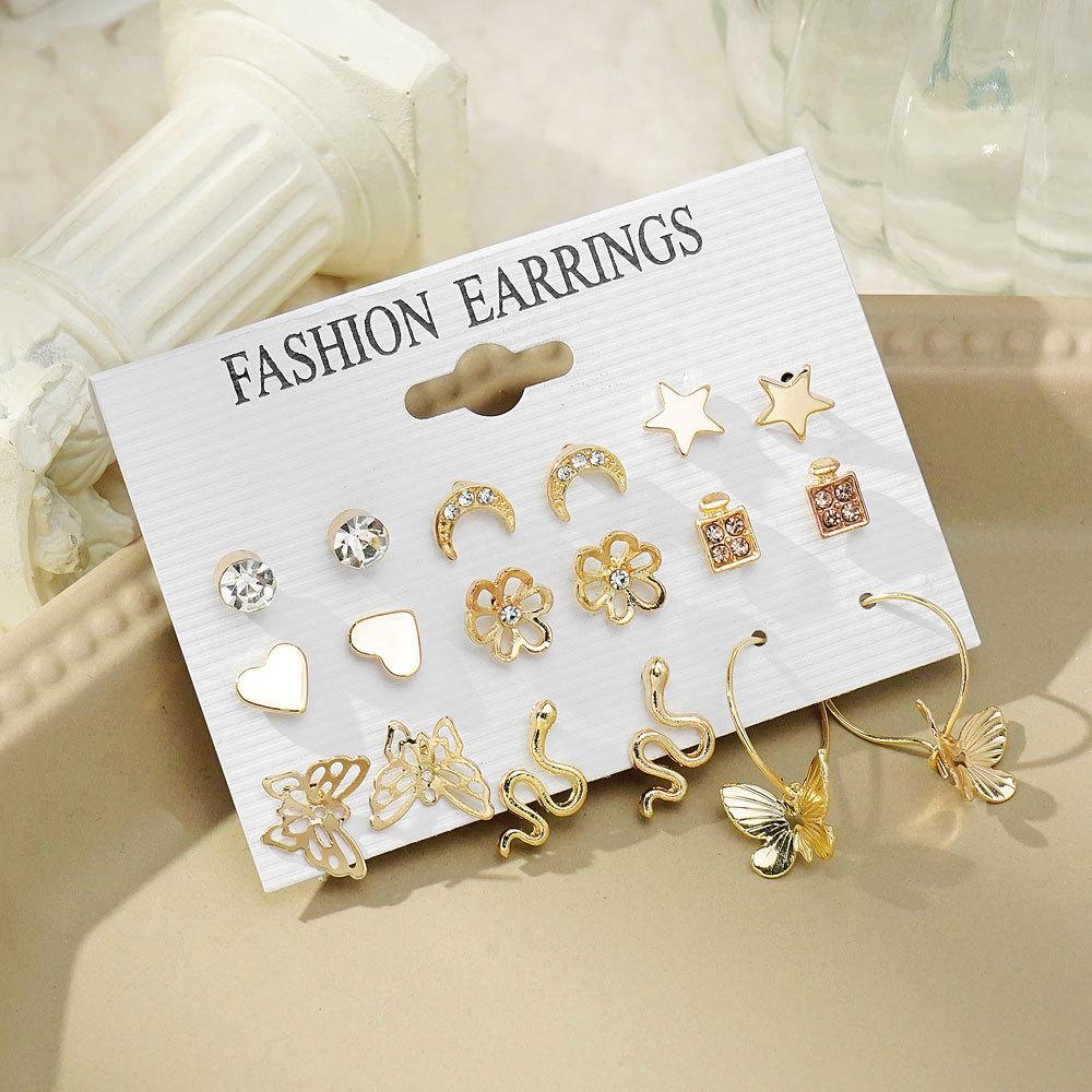 Набор геометрических висячих серег с кисточками и бабочками, женские модные серьги-подвески в богемном стиле