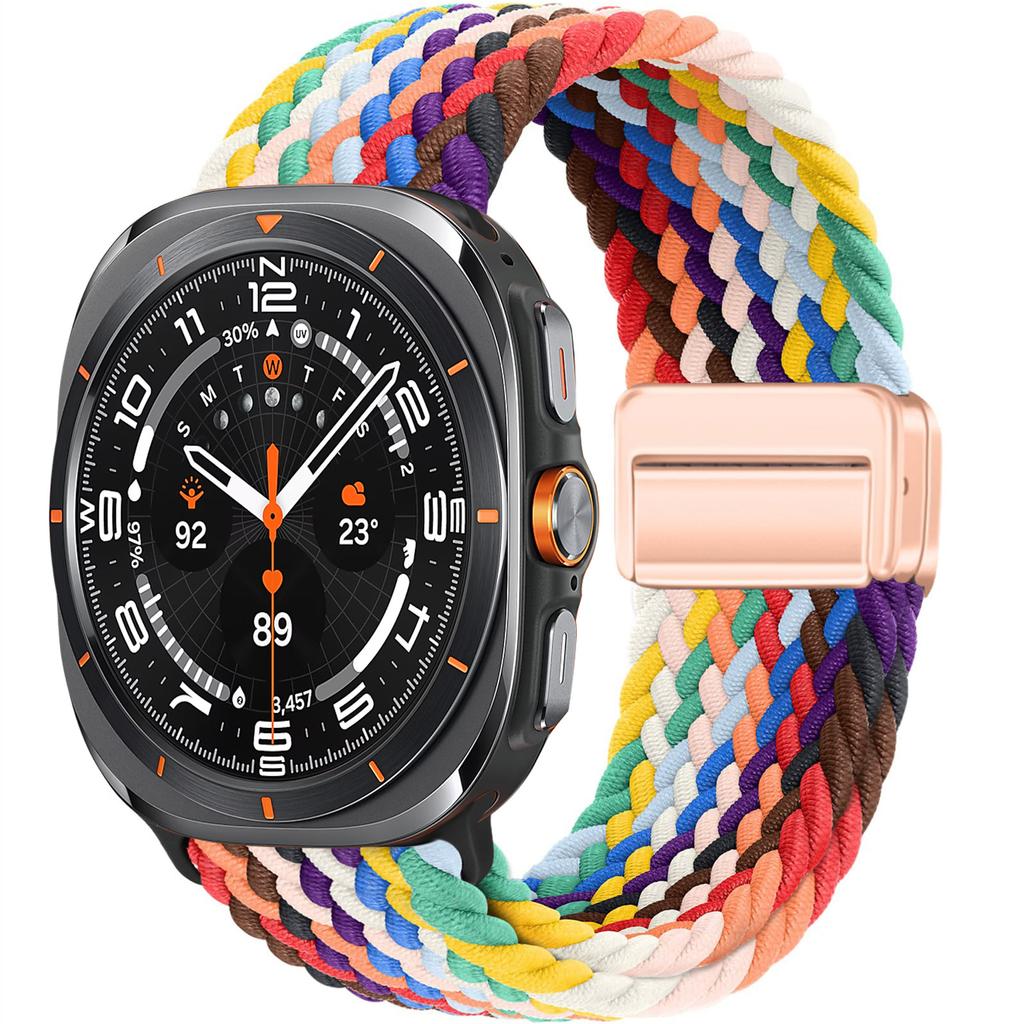 Плетеный ремешок-петля для Samsung Galaxy Watch 7 Ultra Ремешок 47 мм Аксессуары Магнитный нейлоновый браслет Correa Galaxy Watch Ultra Ремешок 47 мм
