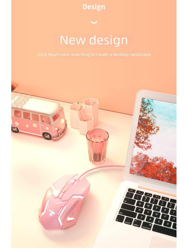 Бесшумная проводная игровая мышь для киберспорта