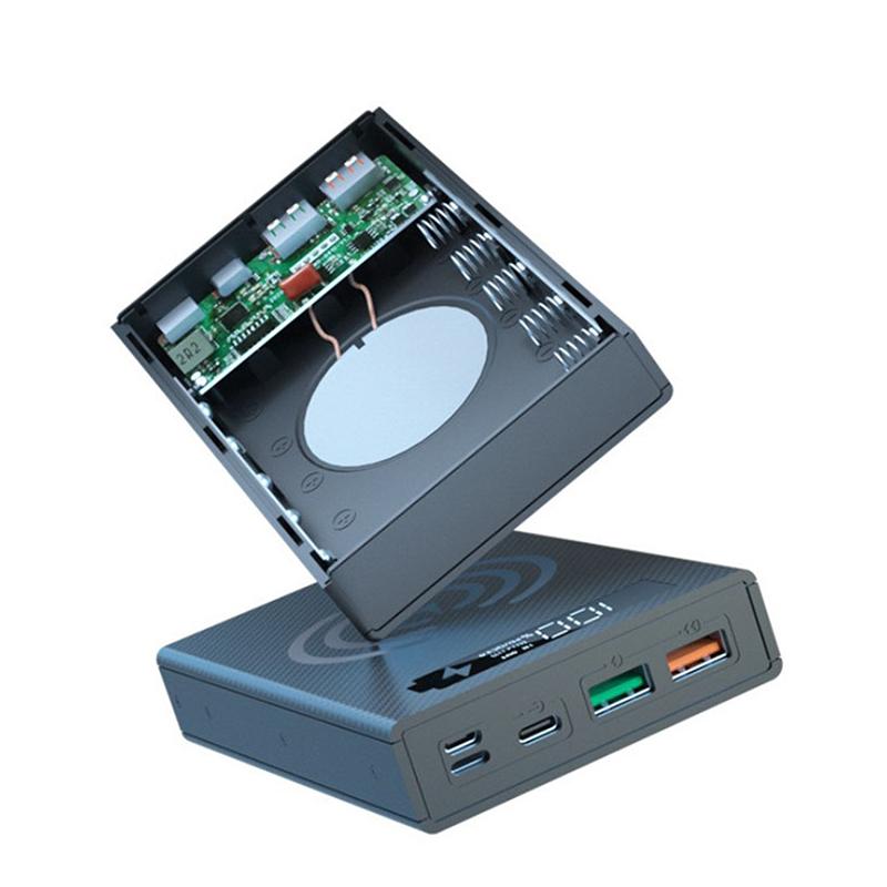 Съемный корпус для мобильного питания Diy 5*18650 Чехол для аккумулятора Power Bank Корпус для беспроводного зарядного устройства