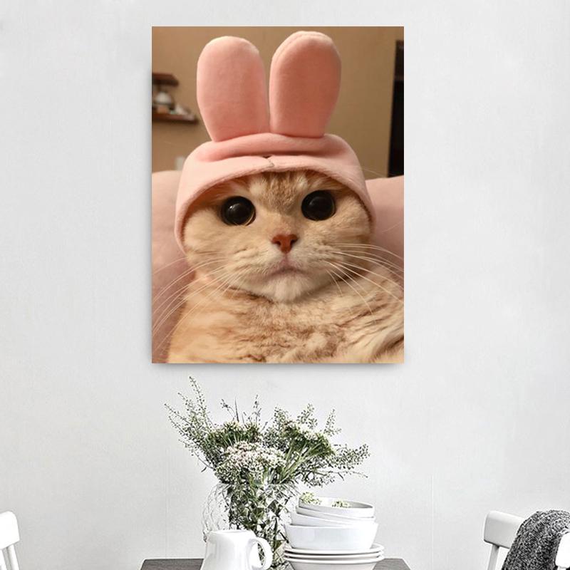 Алмазная 5D DIY Алмазная картина "Кошка" Мозаика Вышивка крестом Художественный узор Алмазная вышивка Ремесло Украшение дома