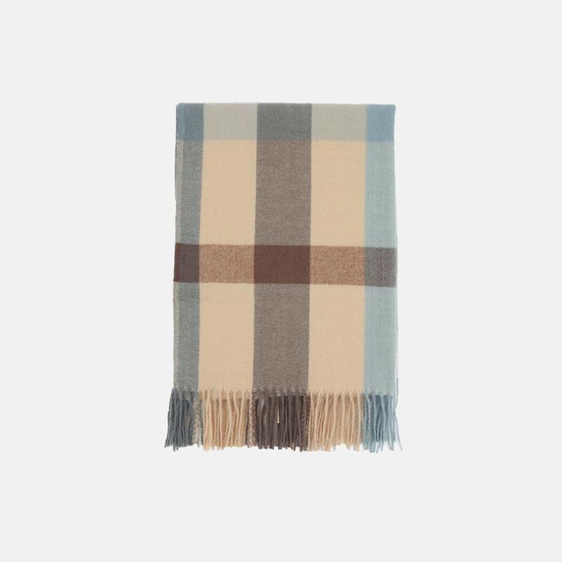 Warm Thick Plaid Imitation Cashmere Autumn and Winter Tassel Scarf