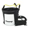 RISEWAY EVA Inverted Water Bucket, Round, 21cm, Black, with Rope and Holder, UEV-017