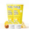 Tuco® Kids 2 в 1 Солнцезащитный крем + Лосьон для тела с SPF 30 | Куркума, Солодка, Масло манго | UVA/UVB PA++++ | Возраст 2-5, 5-10, 10-15 | 100 мл (Упаковка из 2 шт.)