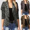Women's Spring Autumn Tops Fashion Trend Jackets Leopard Print Suit Thin Jackets