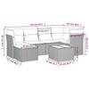 VidaXL Salon de Jardin avec Coussins 7 pcs, Canapés de Terrasse, Ensemble de Meubles de Patio, Mobilier d'Extérieur, Gris 3249799
