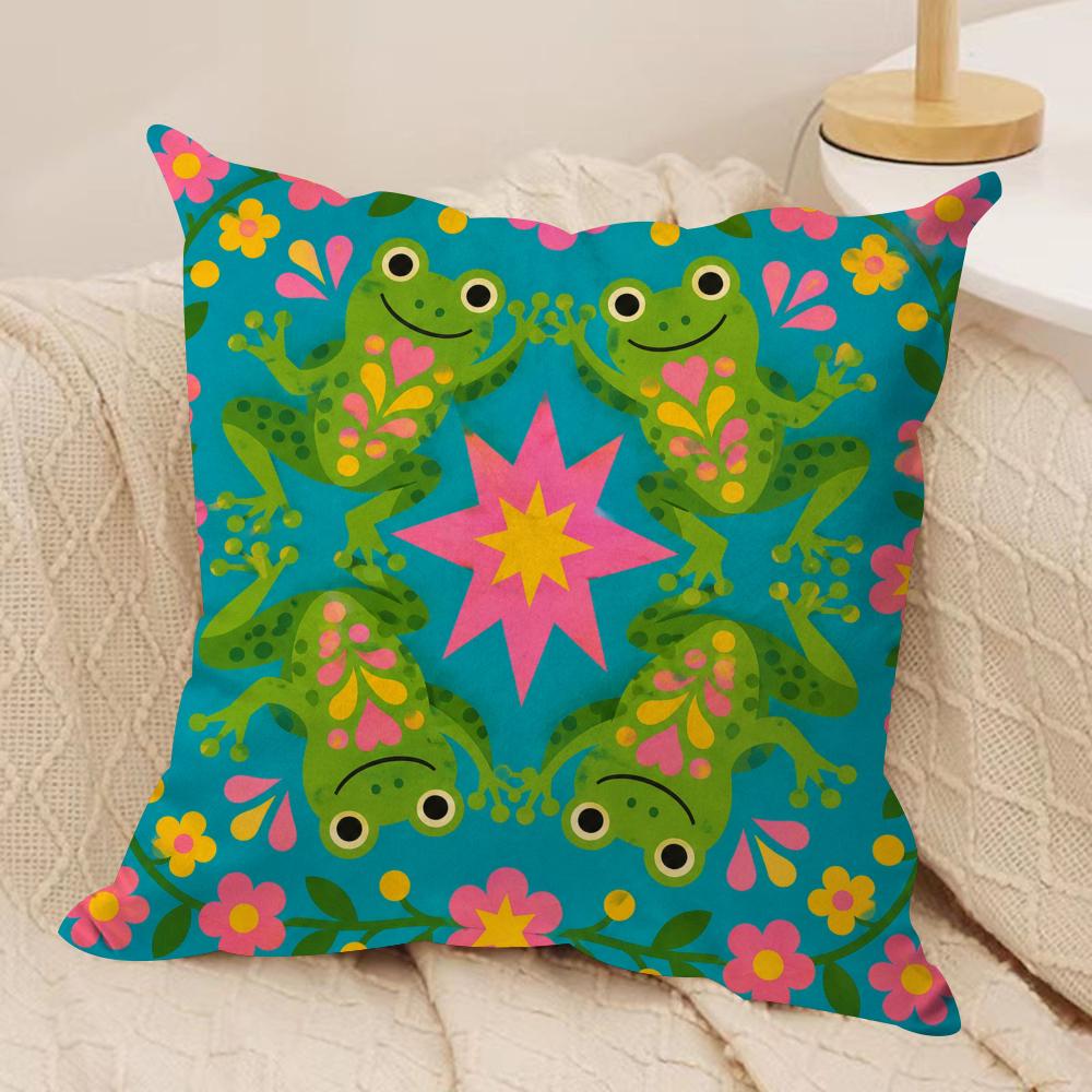 Symmetric Nature Art Cushion Cover Pillow Case Short Plush Square Throw Pillow Covers Pillowcase Sofa Home Decor Gift