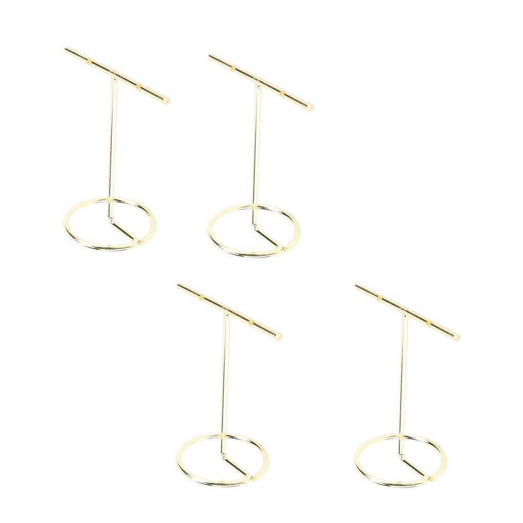 4pcs T Shaped Earring Display Stand Jewellery Display Stand Photo Props T Shape Slotted Necklace Stand for Store Closet