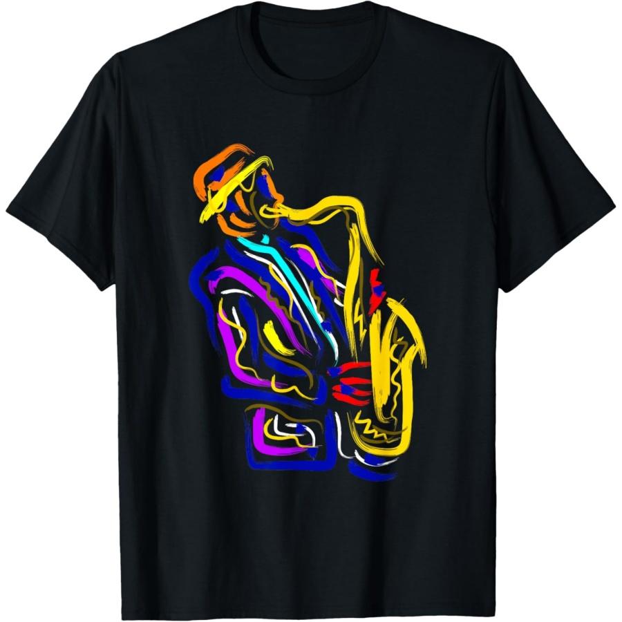 Saxophonist Jazz Musician Gift Idea Saxophone T-Shirt(1)