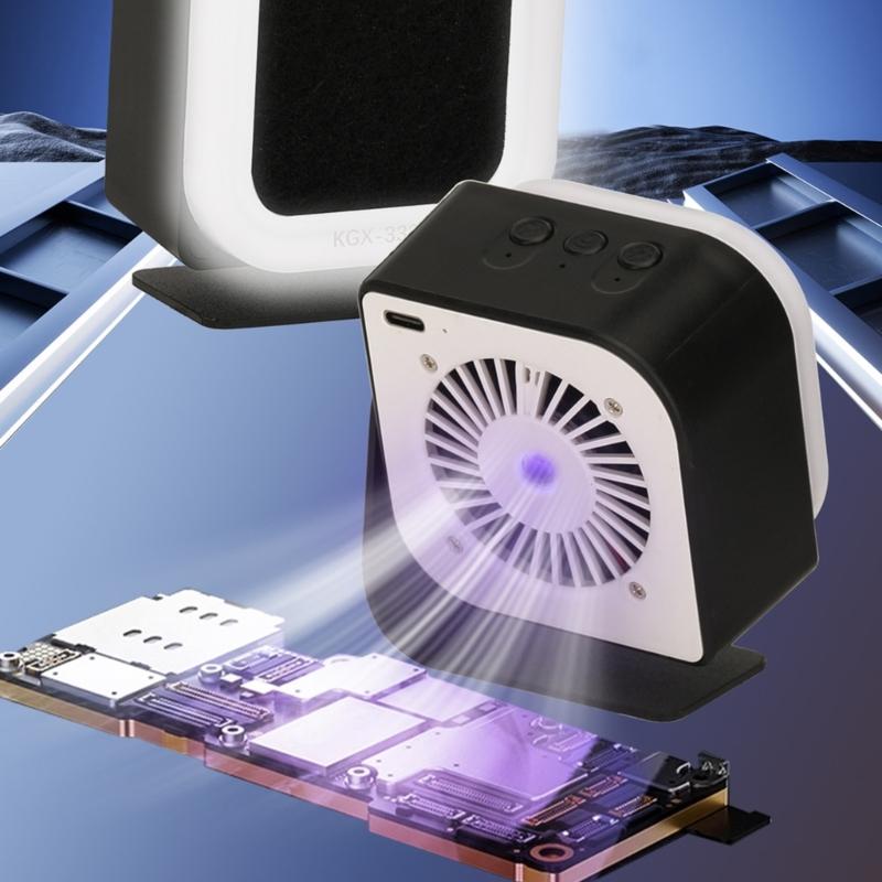 Поглотитель смога DIY Рабочий вентилятор для пайки, 5 В Вентилятор для пайки Поглотитель дыма при пайке Удалитель Вытяжка для дыма