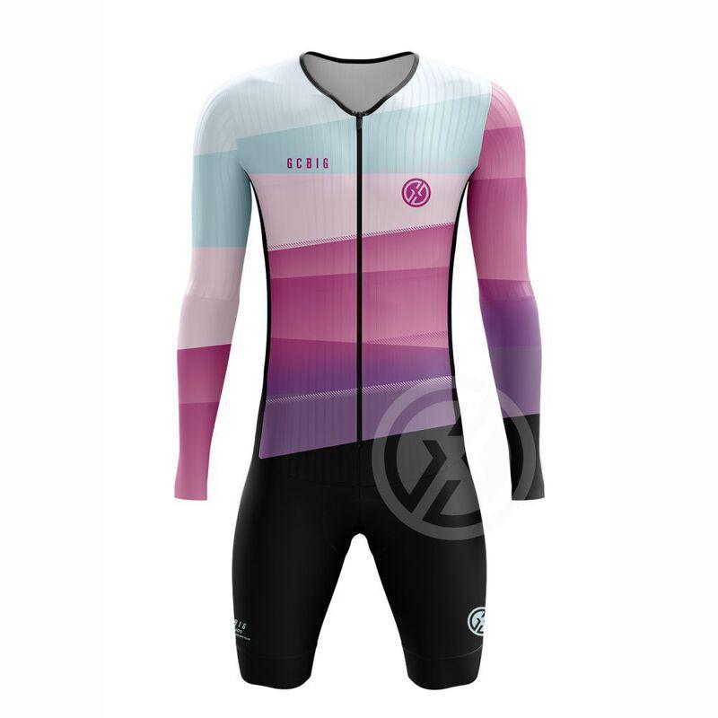 Mens Triathlon Suit One-Piece Cycling Outfit Road Bike Racing Swim Transition