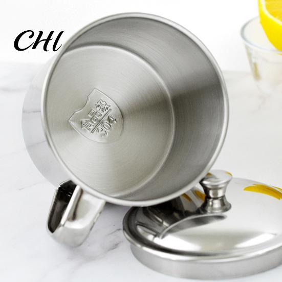 Кофейные и чайные кружки из нержавеющей стали, стакан для воды с крышкой и ручкой, кружка для горячих и холодных напитков для контейнера с круглым дном, для кемпинга, пикника, барбекю, коррозионностойкая
