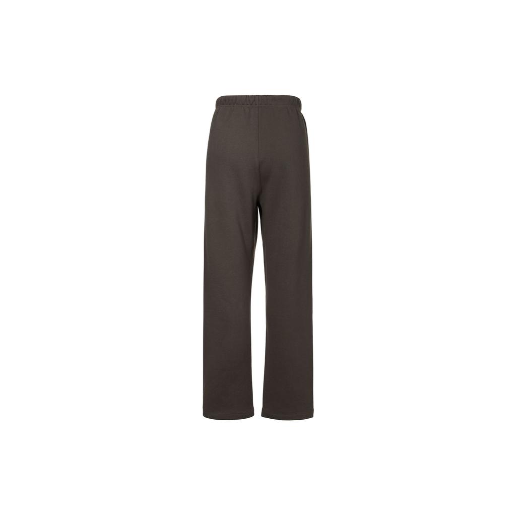 Fear of God Essentials Fleece-Lined Relaxed Sweatpants With Letter Logo Print Unisex Bottoms Off-Black FOG-FW22-417