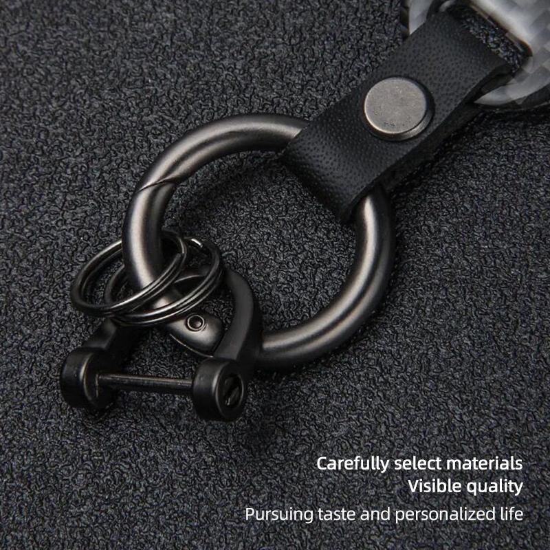 BAFK3 Hot 2025 Carbon Fiber Keychain Car Key Pendant Keyring For BMW i3 i4 E46 E90 E60 F30 F10 X1 X2 X3 X5 X4 X6 X7 G30 G20 G32 G11 G