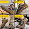 Labor Insurance Shoes Leather Breathable Anti-smashing Anti-piercing Fashion Work Shoes Construction Site Shoes