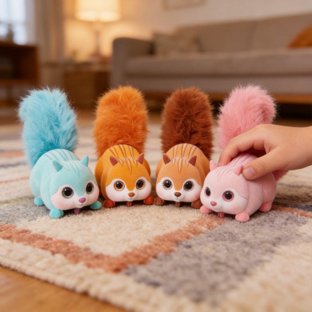 Plush Squirrel Toy With Sound For Kids And Family Playtime