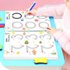 Kids Pen Control Training Book with Pens Eraser Reusable Preschooler Early Education Handwriting Practice Line Tracing Workbook Toddlers Boys