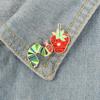Brooch Pin Cartoon Enamel Colorful Decorative Geometric Strawberry Animal Collar Lapel Badges Men Women