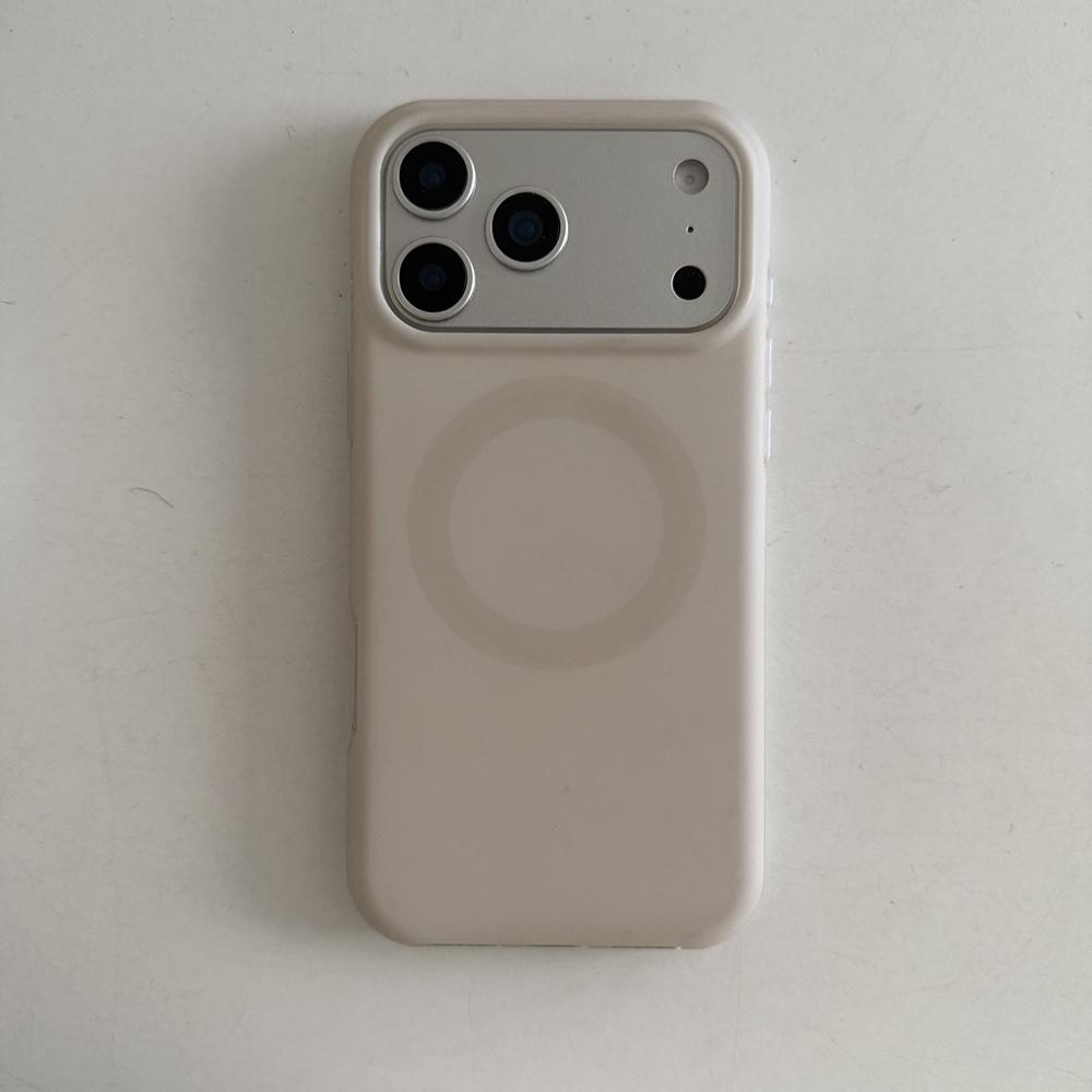 Осенне-Зимний Ретро Однотонный Магнитный для MagSafe Беспроводной Зарядки Чехол для iPhone 17Air 14 15 16 17 Pro Max Ударопрочный Чехол