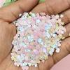 Hanmade Hollow Out Cute PVC Sequins Fashion 1000Pcs Resin Sequins Little Feet with 3.3*3.2mm DIY Acrylic Decorative Sequins